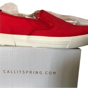 Call It Spring White Sneakers RED